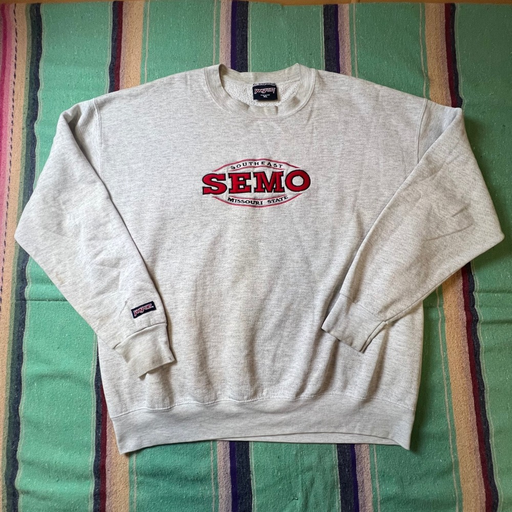 JanSport Sweatshirt Mens XL Grey SEMO Southeast Missouri State Vintage USA